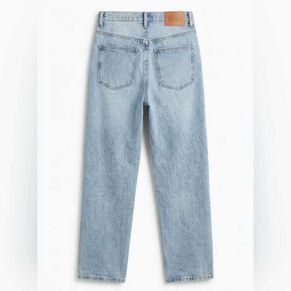 Princess Polly Asymmetrical Retro Y2K Blue Denim Wide Leg Jeans Sz 4 - Picture 3 of 8